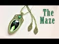 Macrame tutorial - The MAZE necklace - third element of elegant and beautiful macrame jewelry set