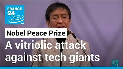 Nobel winner Ressa says social media firms fuelling 'toxic sludge' • FRANCE 24 English