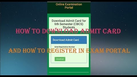 How to Download Admit Card and Register In Vidyasagar University Exam Portal | Chatrabandhu app .