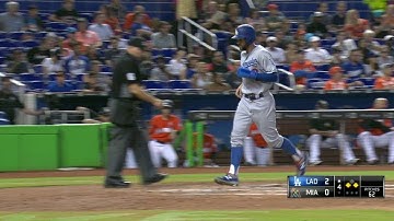 LAD@MIA: Barnes lines an RBI single to plate Taylor