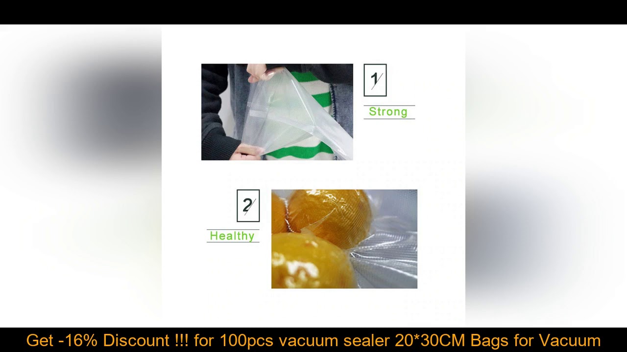 Discount -16% – 100pcs vacuum sealer 20*30CM Bags for Vacuum Sealer Packing Machine Vacuum Packer B