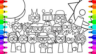 Incredibox Sprunki Coloring Pages / Coloring All Characters SPRUNKI
