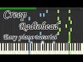 Creep  radiohead  very easy and simple piano tutorial synthesia planetcover