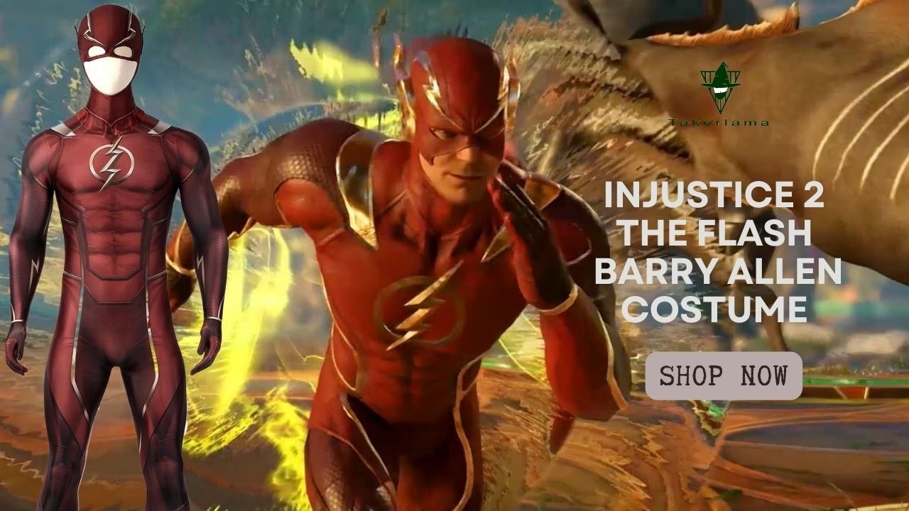 #Takerlama Injustice 2 The Flash Barry Allen Halloween Cosplay Costume ...