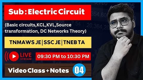 Lec 04 | Electric Circuits | DC Circuits | SSC JE PYQ | All AE, JE and Lecturer Exams | JSMS Academy