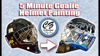 PAINTING A GOALIE MASK IN 5 MINUTES | Timelapse