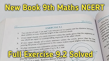 Class 9 Maths | Chapter 9 | Exercise 9.2 | Circles | NCERT New Book