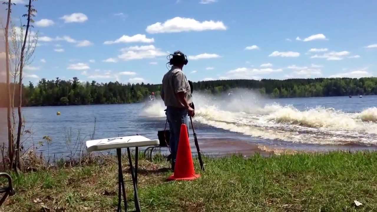 Moose lake snowmobile water skip 3 YouTube