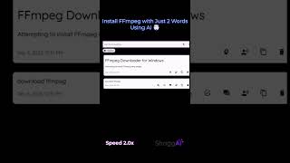 Install FFmpeg with Just 2 Words Using ShaggAi 🤯 #ai