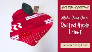 How to Sew a Quilted Apple Trivet : Scrap Fabric Project