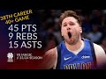 Luka Doncic 45 pts 9 rebs 15 asts vs Magic 23/24 season