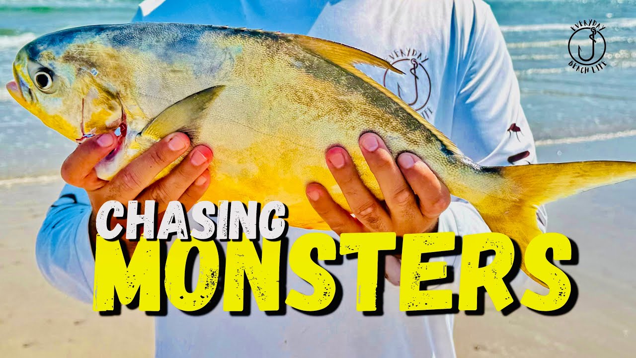 Chasing Monster Pompano. Corpus Christi Surf Fishing: Bait Tricks