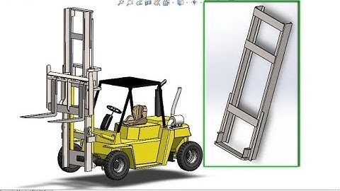 Solidworks Tutorial - Forklift Part 05:  How to Make Frame2