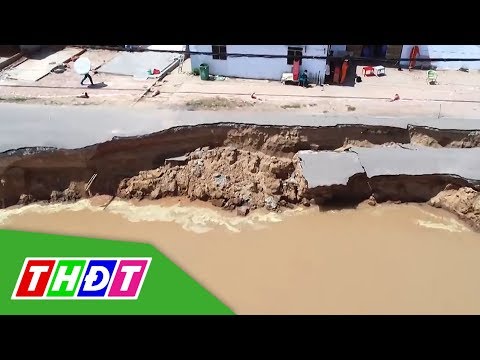 Video An Giang ban bố tình huống khẩn cấp sạt lở bờ sông... - youtube