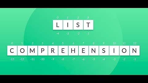 python list comprehension in tamil part 1