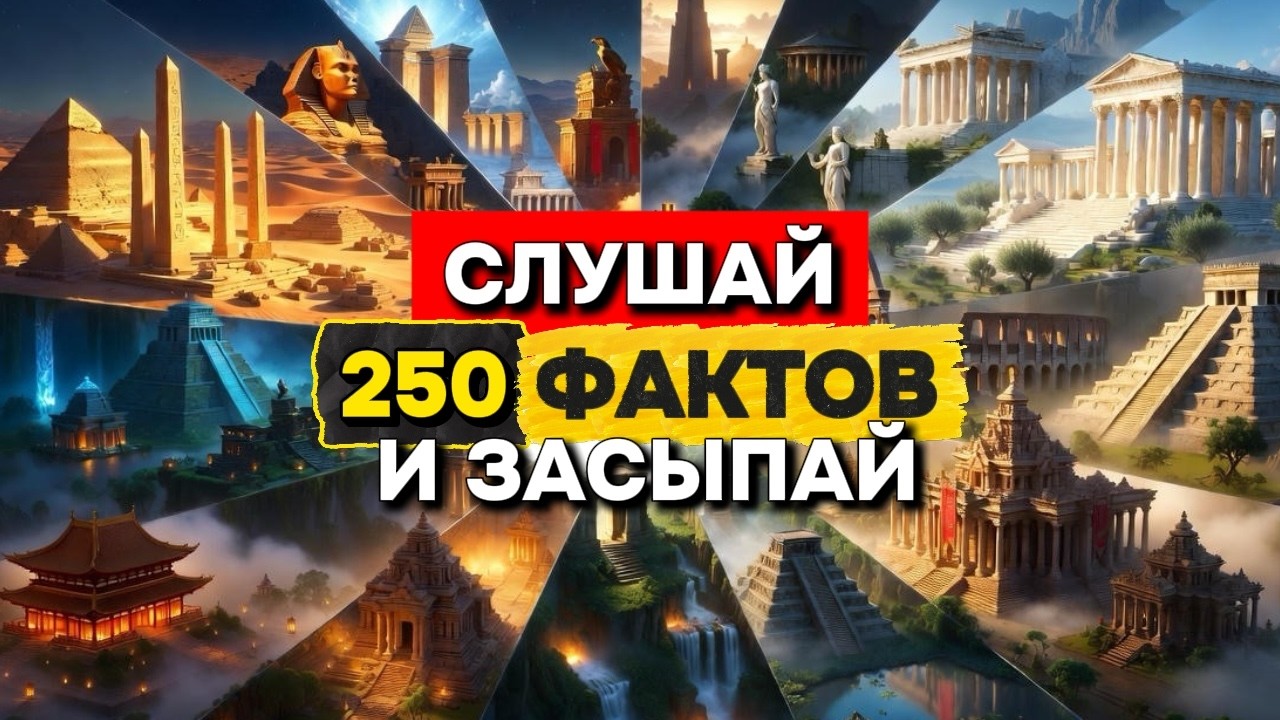 250 фактов о древнем мире: Египет, Рим, Греция, Месопотамия и забытые цивилизации | Лекция для сна