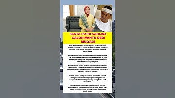 Fakta Putri Karlina Calon Menantu Kang Dedi Mulyadi #kangdedimulyadi #kdm #faktaunik