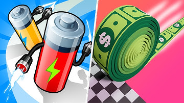 Satisfying Mobile Games 2023 - Battery Run, Brick Builder, Roof Rails, Number Masters, Pop Us...