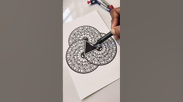 Easy Geometric mandala art ‼️📏📐 #shorts #shortvideo #geometry #mandala #3dart