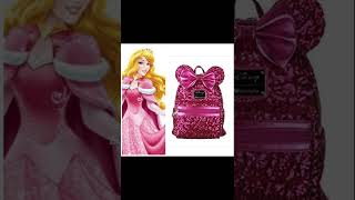 Disney Princesses And Their Minnie mouse Backpacks 💗 #shorts #disneyprincess #minniemouse