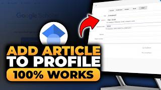 How To Add Article To Google Scholar Profile (𝟮𝟬𝟮𝟲) | 100% WORKS | NO Yapping, To The Point & EASY!