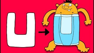 U for Underwear - Learn to Draw ABC | Learn the Alphabet for Kids