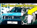 Fast two-color car painting - Renault 4 E-Tech Jetprint