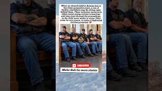THESE BIKERS STAND BEHIND ABUSED CHILDREN WHEN THE WORLD FEELS SCARY 💔🏍️#kindness #shorts #goviral