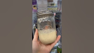 How to maintain your sourdough starter in the refrigerator #sourdough #sourdoughstarter #bread ￼