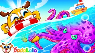 The Terrifying Sea Monster is Coming 😈 Safety Tips Song | Kids Learning Song With DodoLala - DooDoo