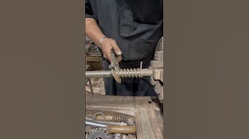 Simple Iron Guitar Spring Made on Lathe Machine | Pressure Use Mechanism #shorts