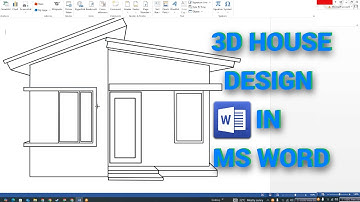 MS WORD: 3D House Design Tutorial 1. How to make a house design with Microsoft Word. #msword