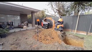 Kubota Mini Excavator, Mini Dumper, Tipper Truck, Swimming Pool