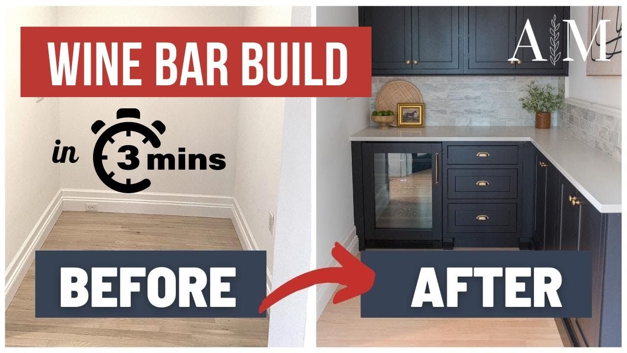 Building A Wine Bar // A 3-Minute Time-Lapse On How We Built Our Custom Dry  Bar With A Wine Fridge! - Youtube