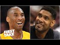 Kobe Bryant vs. Tim Duncan: Which Hall of Famer had the better career? | First Take