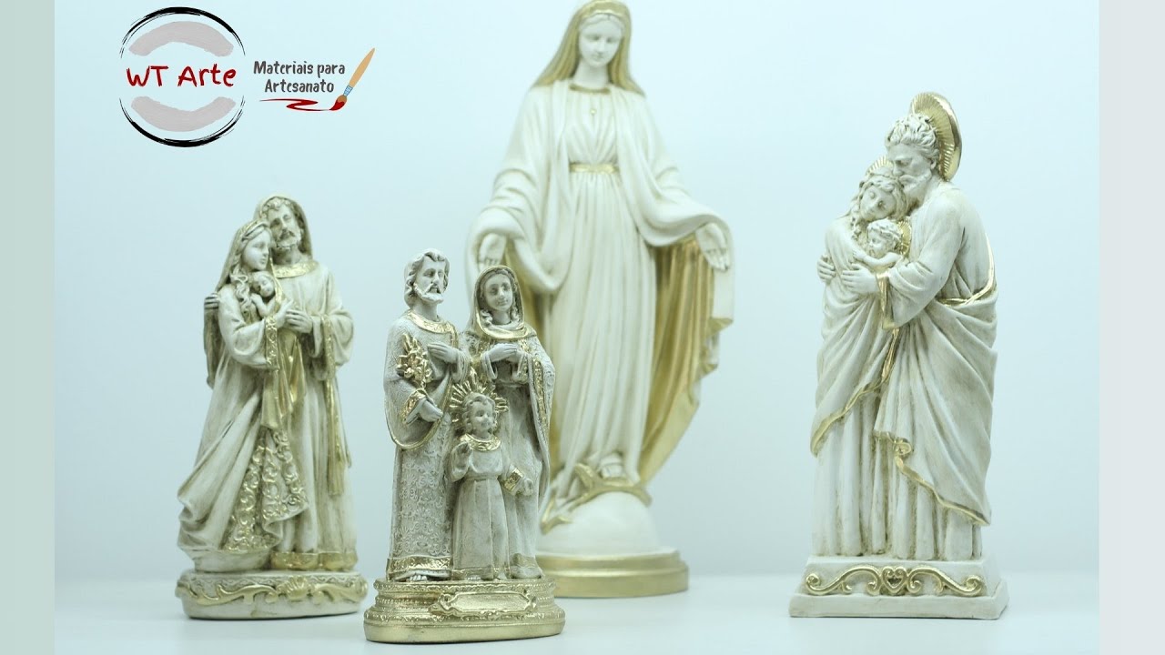 Pintura no Gesso - Técnica monocromática inovadora ! Aprenda a pintar Peças de Gesso de forma fácil