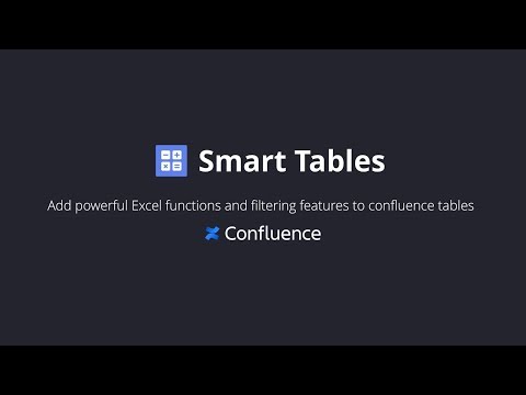 Smart Tables for Confluence