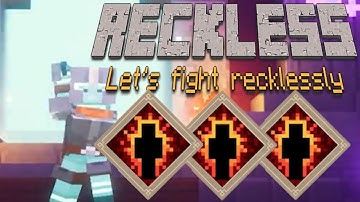 Minecraft　Dungeons　Reckless is a good enchantment．