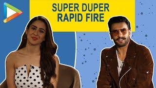 Ranveer Singh Sara Ali Khan Are Rocking It In This Quirky Rapid Fire Game