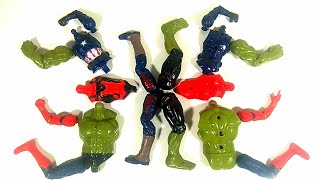 SUPERHEROES HULKSMASH, CAPTAIN AMERICA VS SPIDER-MAN ~AVENGERS TOYS