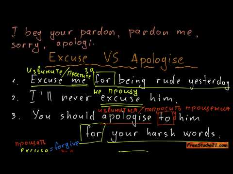 Vídeo: Qual é o sinônimo de Apologize?