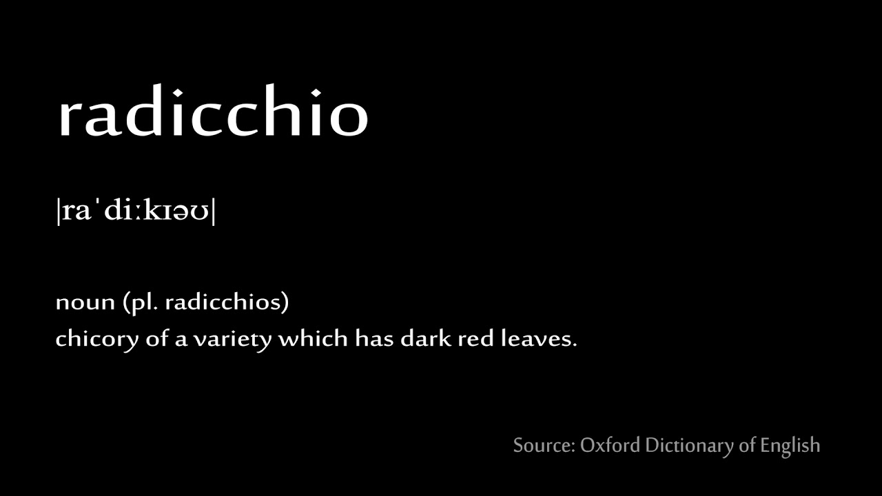 How to pronounce radicchio YouTube