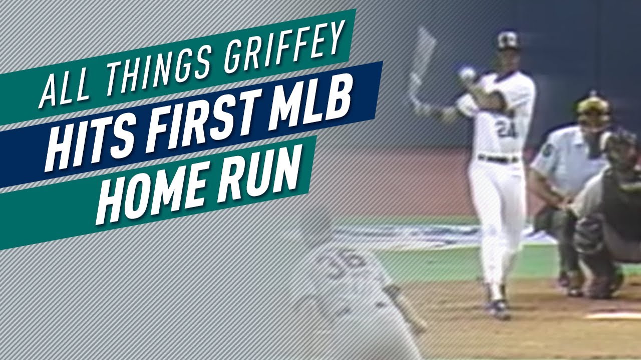 Ken Griffey Jr. hits his first MLB home run 