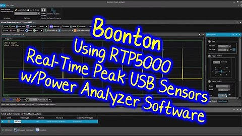 Boonton - Using RTP5000 Real-Time Peak USB Power Sensors with the Power Analyzer Software