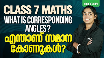 Class 7 Maths - What is Corresponding Angles / എന്താണ് സമാന കോണുകൾ | Xylem Class 7