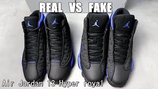 【Comparison】Air Jordan 13 Hyper Royal *Real vs Fake Review*
