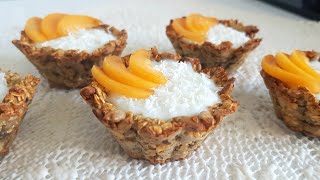 картинка: Корзиночки с фруктами. ПП десерт без муки