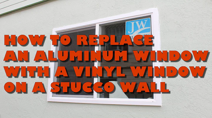 Remplacer une fenêtre en aluminium par une fenêtre en vinyle : un travail d'une personne sur un mur en stuc
