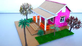 How To Make A Simple Cardboard Dollhouse With Beautiful Garden