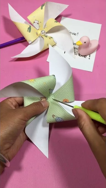Cara membuat kincir angin dari kertas #shorts